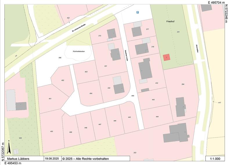 Lageplan Baugebiet Assler Linde