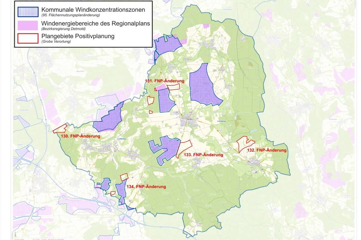 Positivplanung - Verortung im Stadtgebiet Übersicht