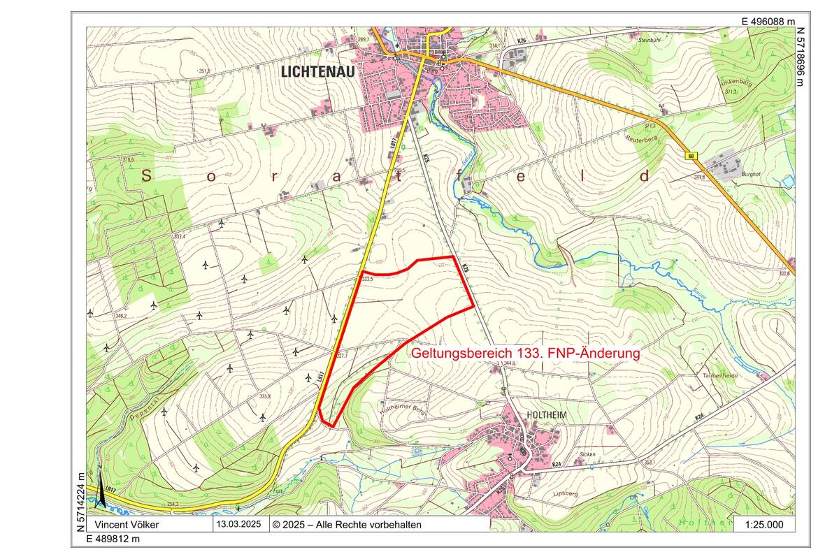 Übersichtskarte-Aufstellungsbeschluss 133. FNP.Ae