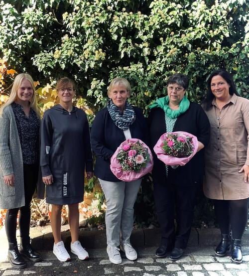 abell Wulf (Personalrat), Bürgermeisterin Ute Dülfer, Anita Kalbhen, Maria Pollmann, Allg. Vertreterin Vanessa Tegethoff