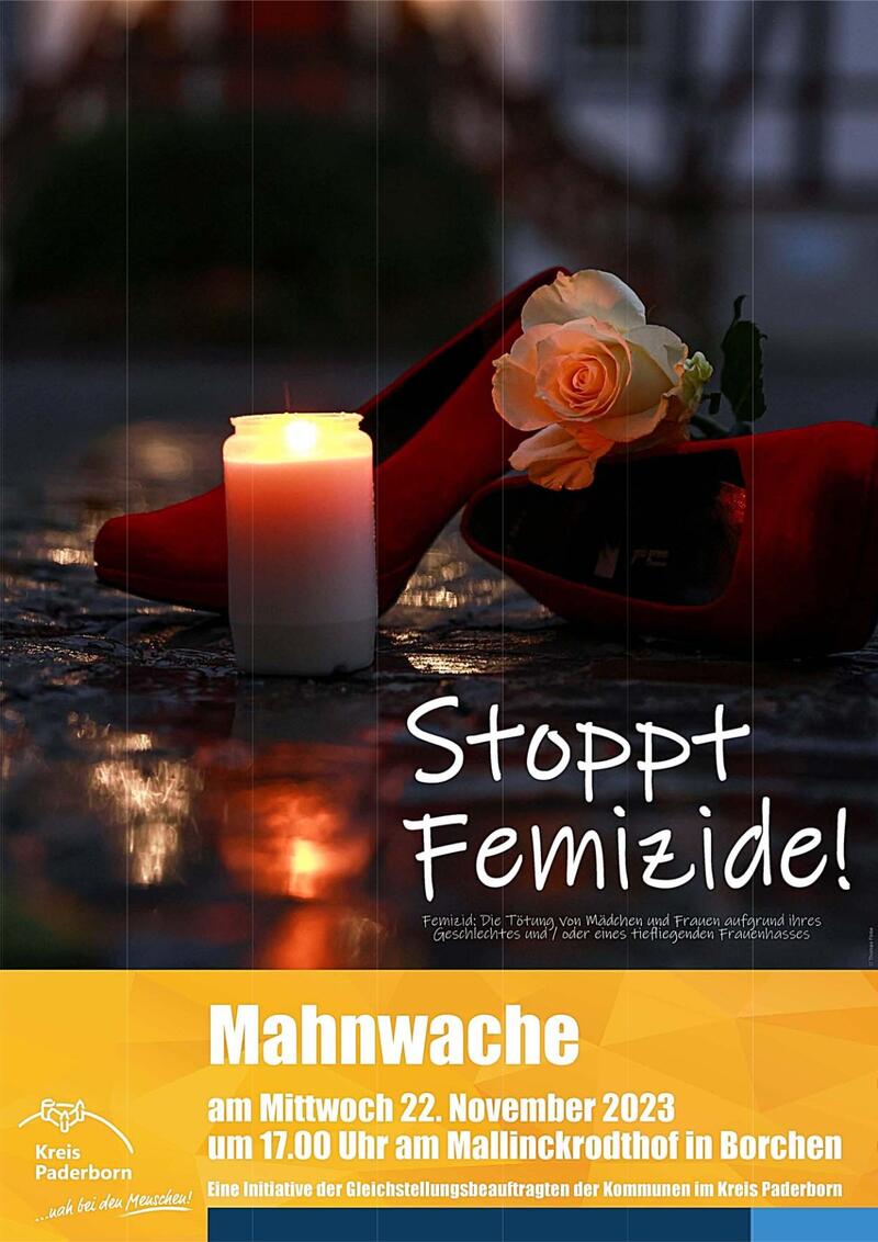 Mahnwache Femizide Plakat