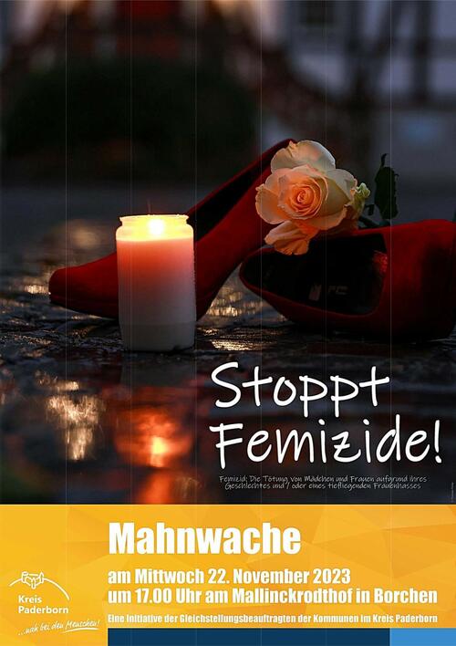 Mahnwache Femizide Plakat