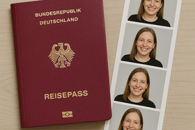 Reisepass und Fotostreifen