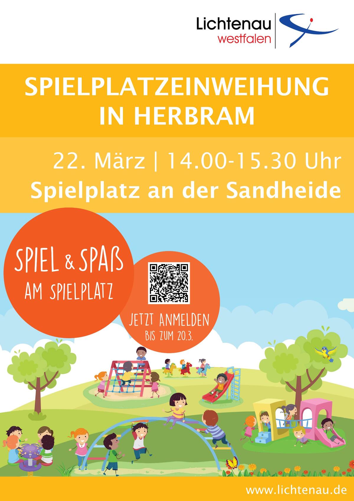 Plakat Spielplatzeröffnung Herbram