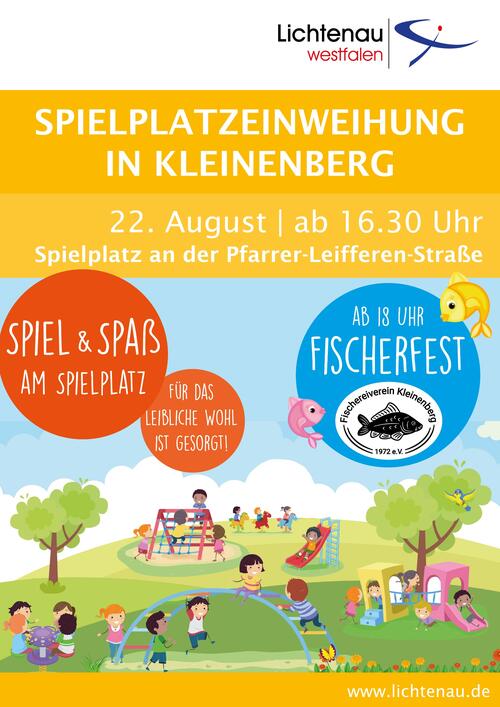 Plakat zur Einweihung des Mehrgenerationenparks in Kleinenberg