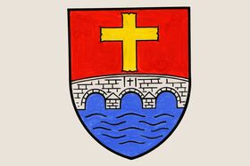 Wappen Grundsteinheim mit Rand